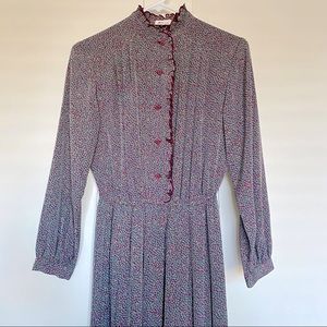 Vintage Japanese Pleated Dress, US 8